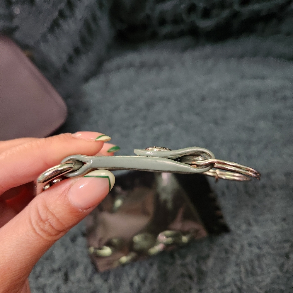 Coach Trigger Key Fob In Light Blue - Picture 5 of 6